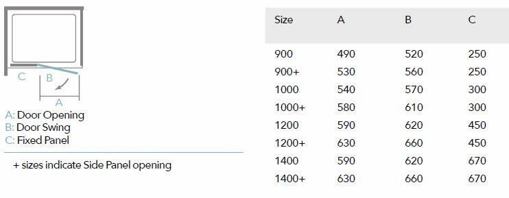 Merlyn Black Hinge and Inline Specification