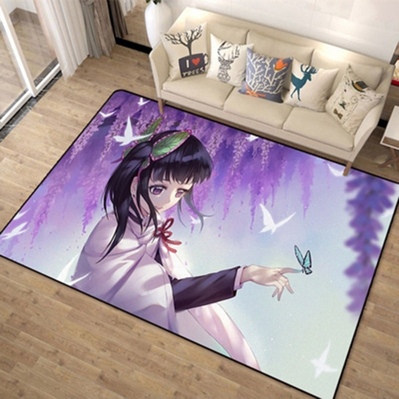 Anime Story Rug Japanese Anime Manga Cool Cute Plush Floor Rug Carpet Room  Doormat Non-slip Round Chair Mat, Anime Round Rug | Wish