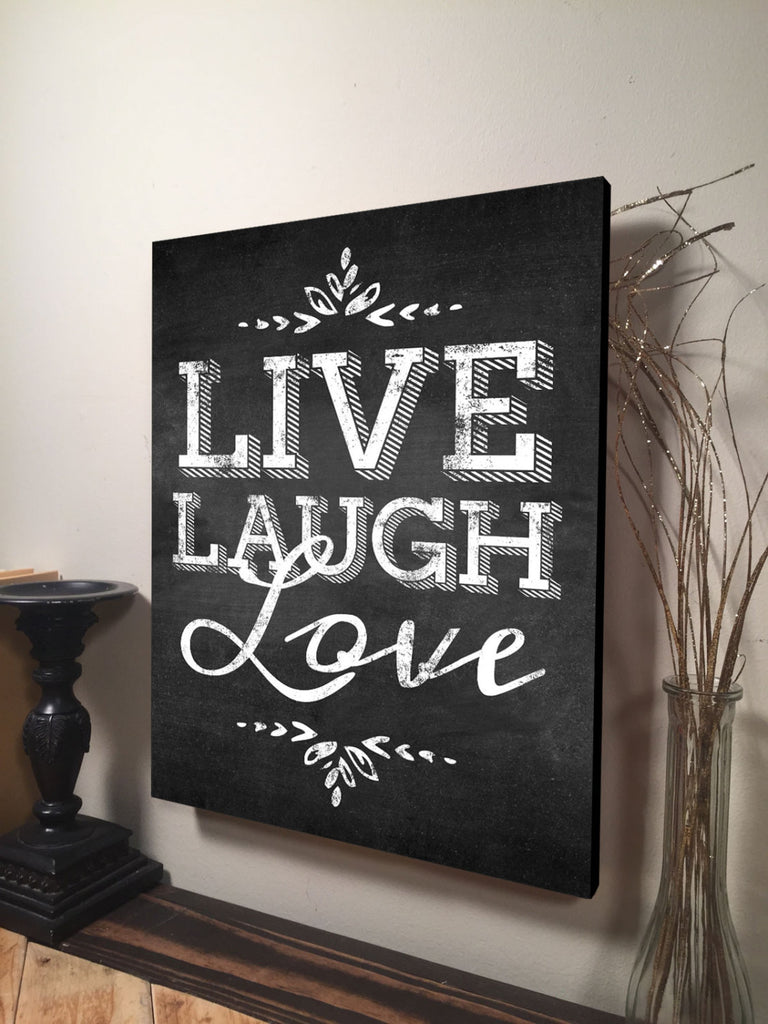 Live Laugh Love Wall Art Inspirational Quote Home Decor Canvas Art Quote Live Love Laugh Canvas