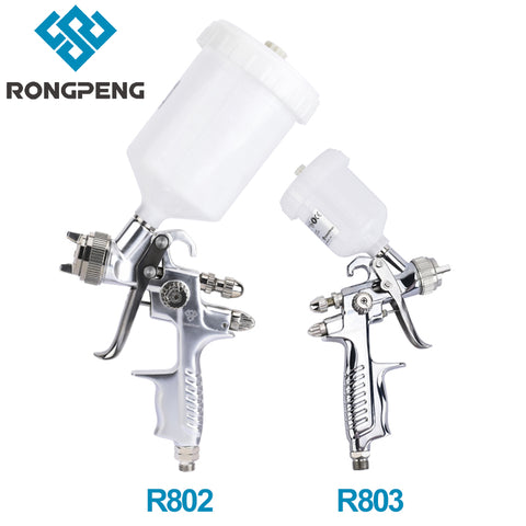 Industrial LVLP Spray Gun RONGPENG R100 0.8/1.0mm Nozzle Gravity