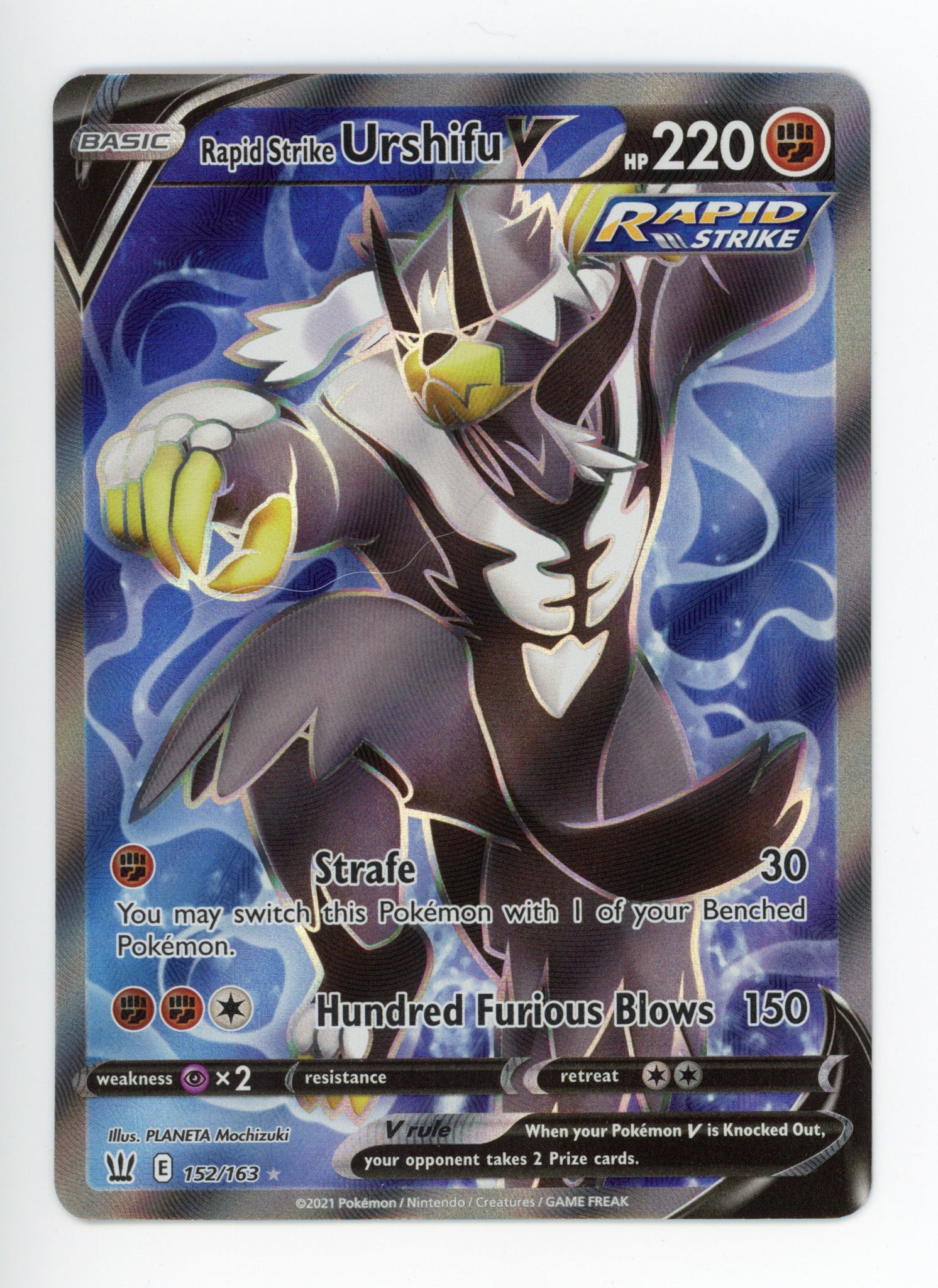 Rapid Strike Urshifu V 152 163 Pokemon Full Art 21 Battle Styles