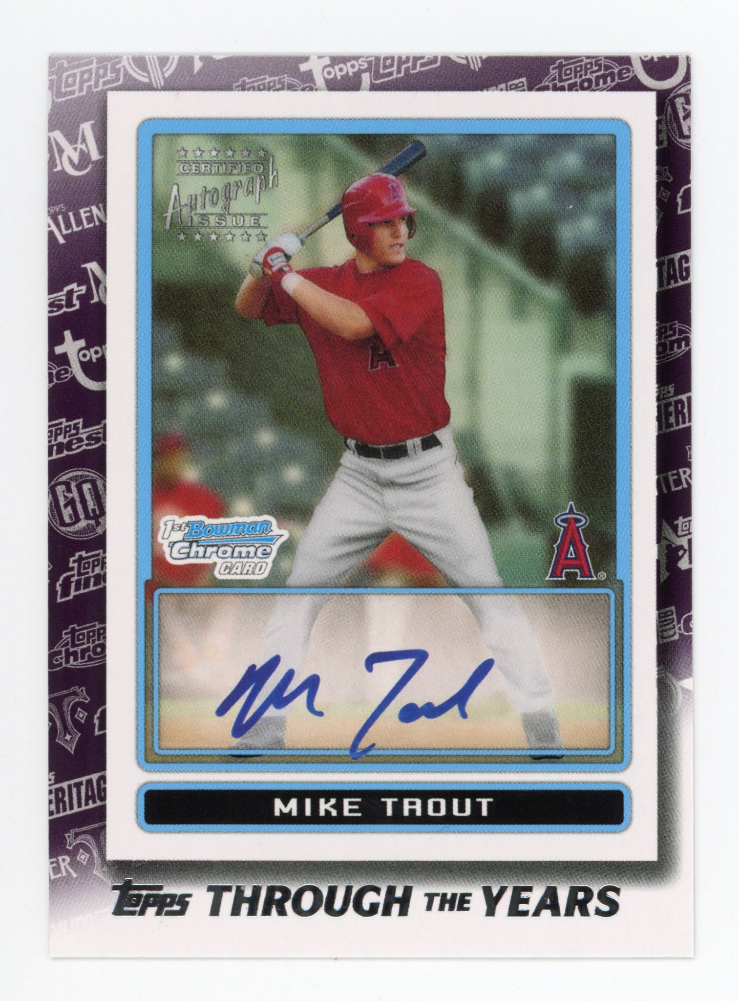 2021 Mike Trout Through The Years Auto Topps Los Angeles Angels #TTY-2