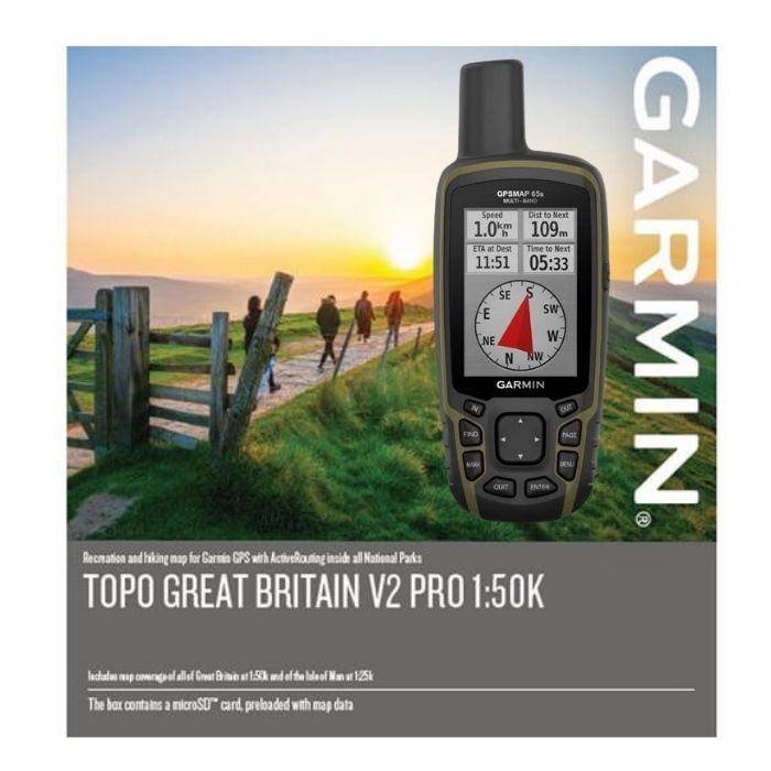 Garmin GPSMAP 65s Handheld GPS | OSC TOPO Great Britain MAP v2 PRO