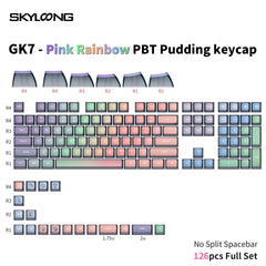 pink rainbow keycap