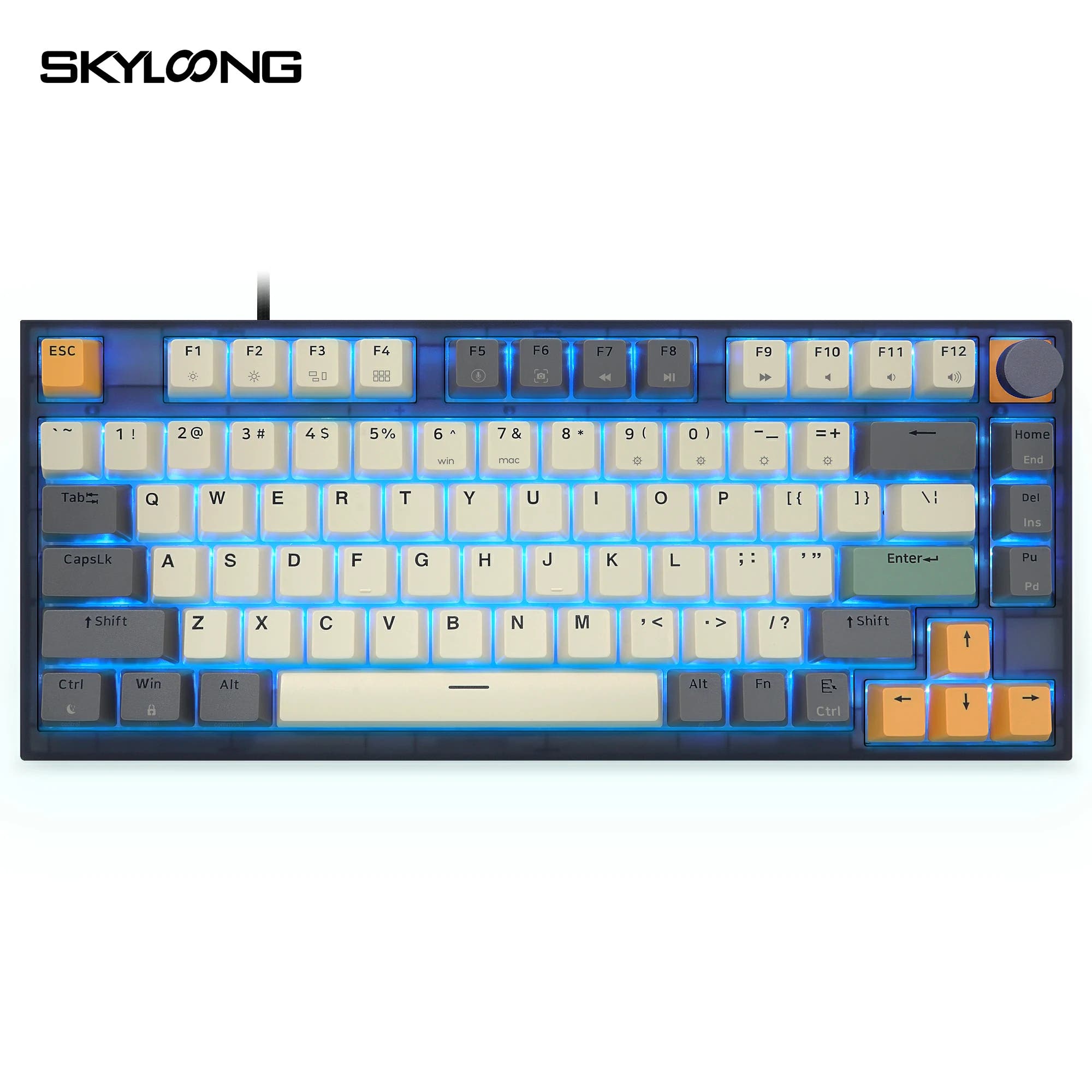 SKYLOONG GK75 Knob Keyboard - TiGrey (Optical) Type-C / White Light / Optical Red