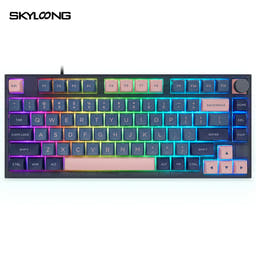 SKYLOONG GK75 Knob Keyboard - BluePink(Optical) as variant: USB / RGB / Optical Red