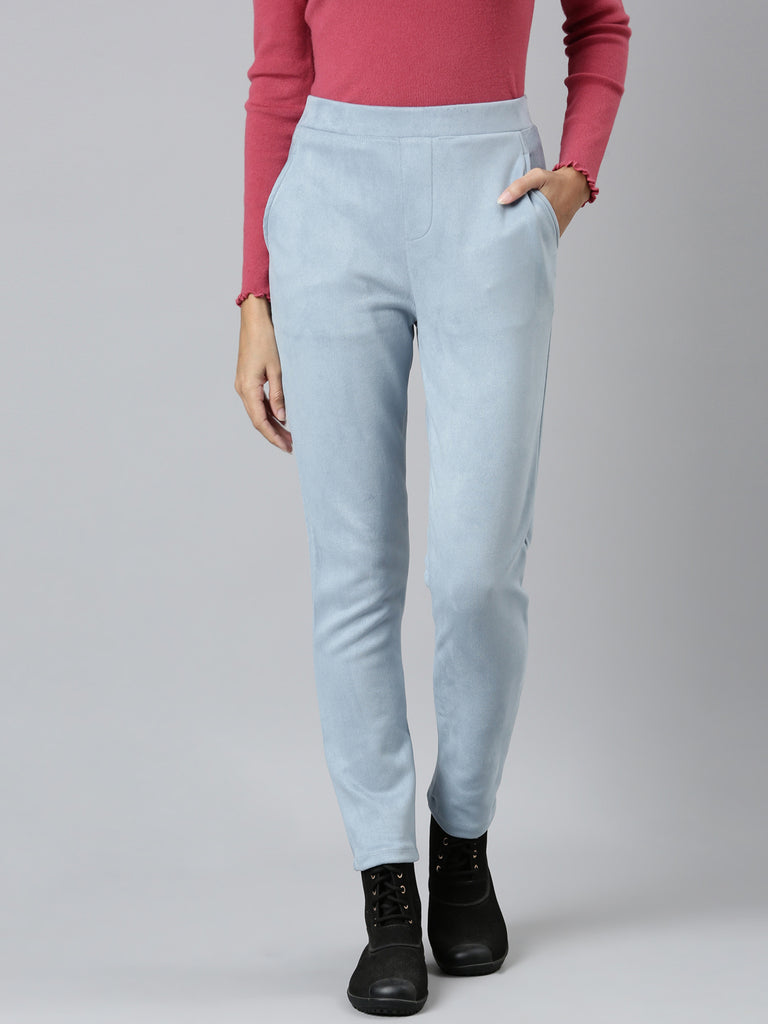 womens trousers with eco leather on high quality suede  Arturela