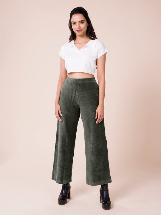 Hanas Pants Women's Summer High Waisted Palazzo Pants Casual Loose Fit Wide  Leg Solid Color Nine-point Pants With Pockets - Walmart.com