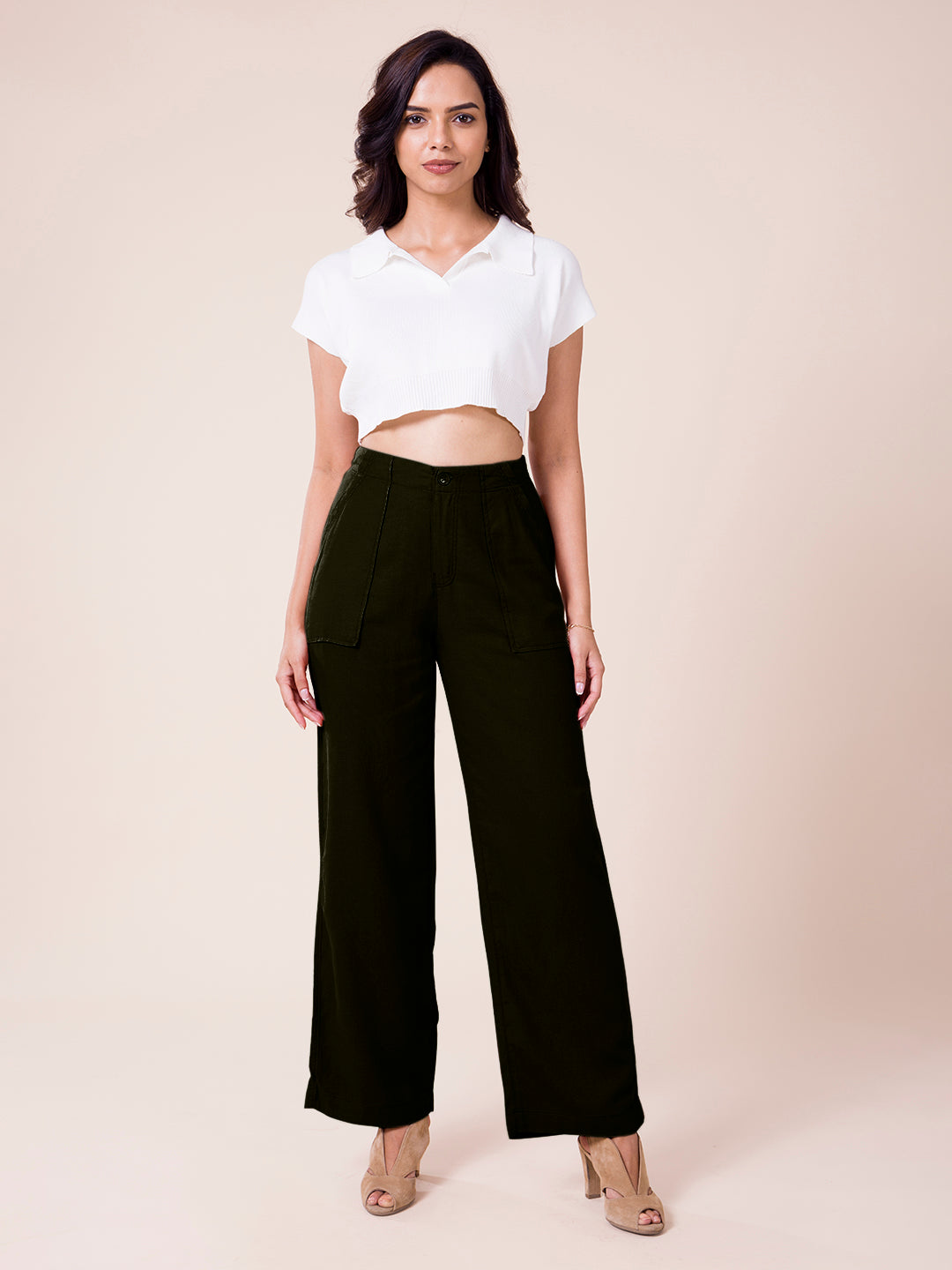 Cotton/Linen Black Cargo Pants For Womens, Size: 28-34 at Rs 550/piece in  Delhi