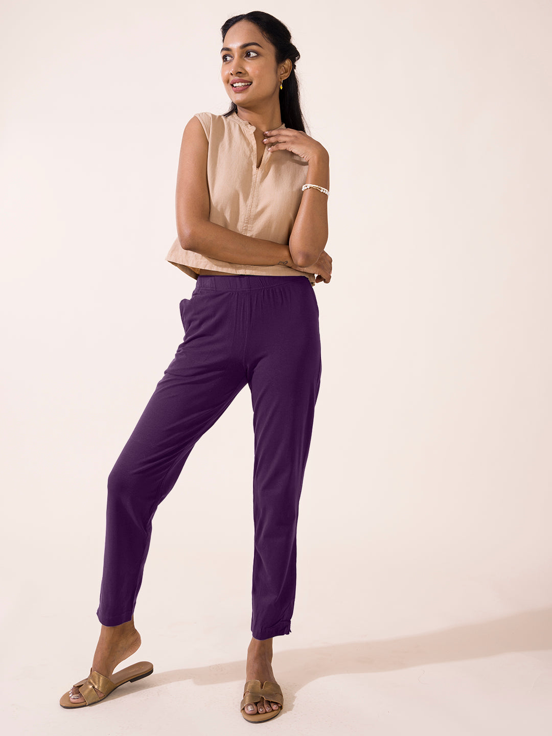 Buy online Women Mid Rise Solid Pajama from sleepwear for Women by Smarty  Pants for ₹649 at 50% off | 2024 Limeroad.com