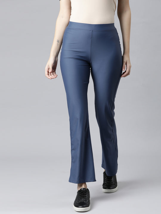 SOLID BLACK BELL BOTTOM PANTS FOR WOMEN at Rs 249 in Surat