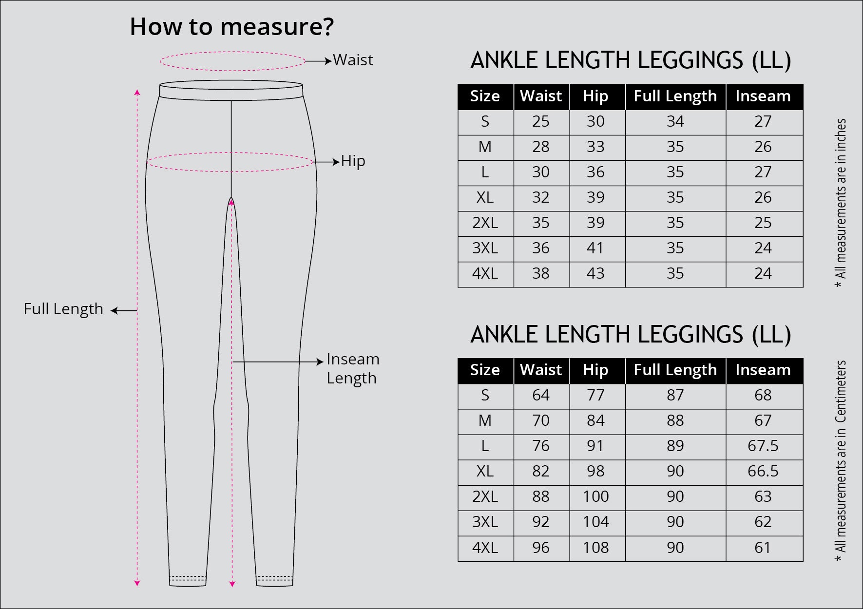 Eu Leggings Size Chart | International Society of Precision Agriculture