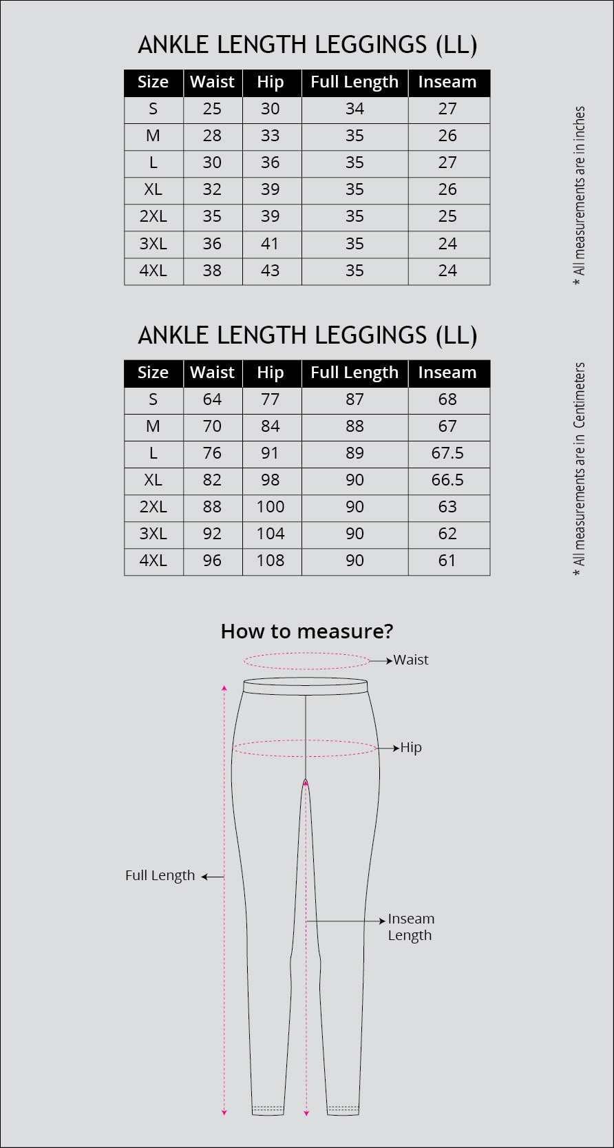 Cargo Pants Size Chart – ROOKIES