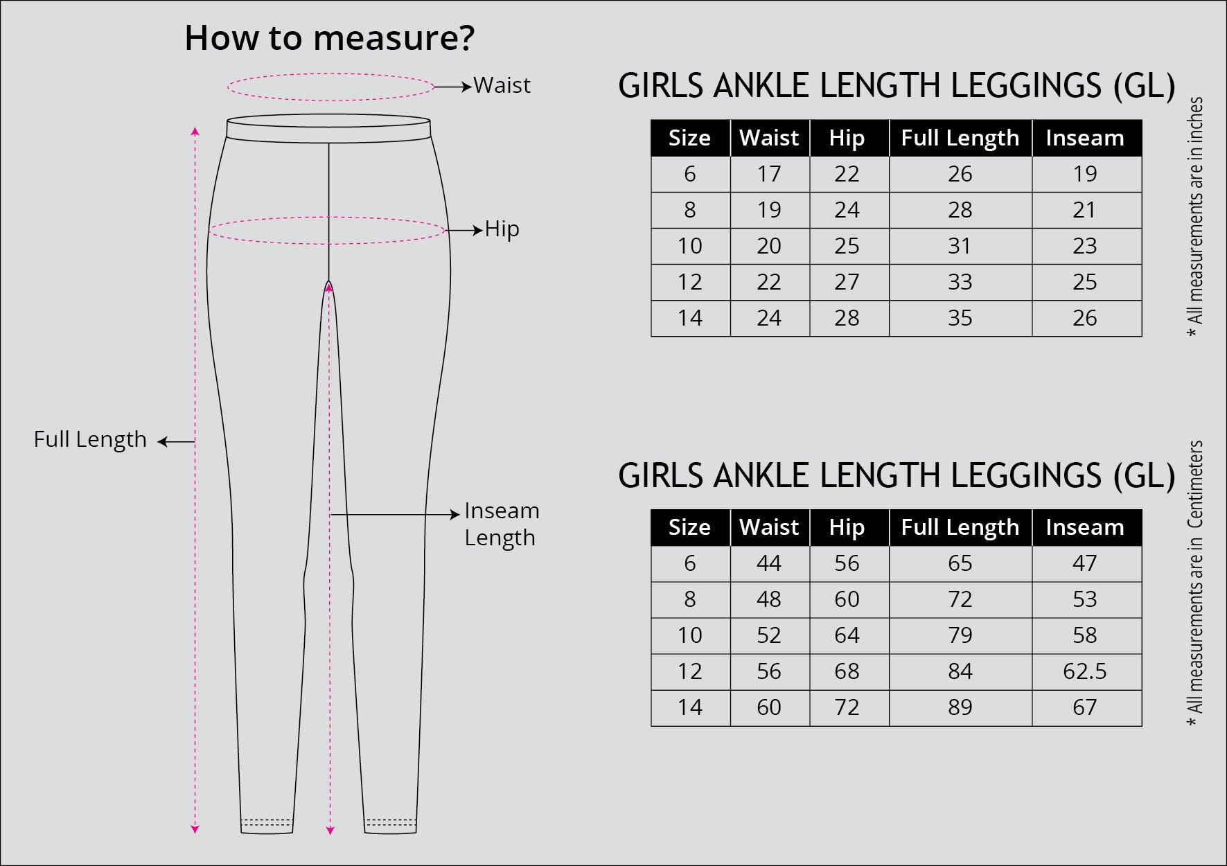 Girls Solid Young Pink Ankle Length Leggings