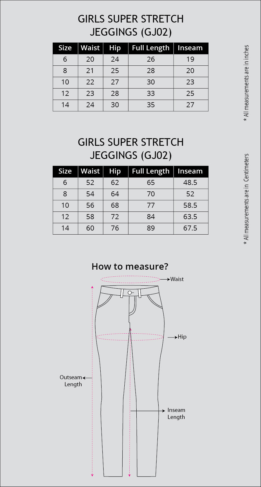 Girls Solid Baby Pink Jeggings