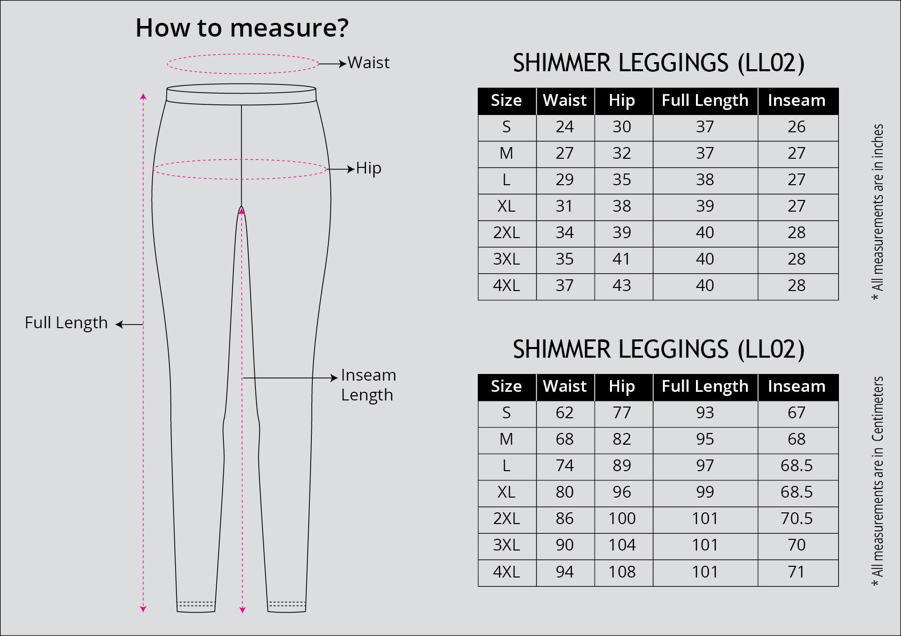 Men's Size Chart - How to Measure