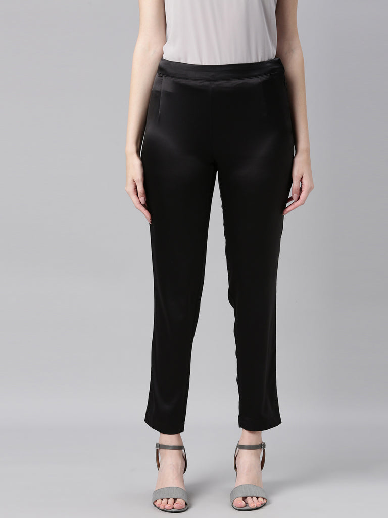 Women's Fashion Ladies Casual Solid Slim Colour Tight Flared Pants