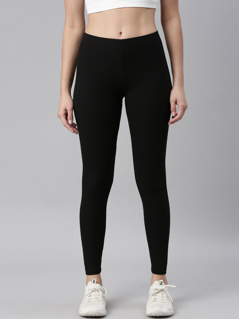 Ribbed Mesh Cutout Leggings