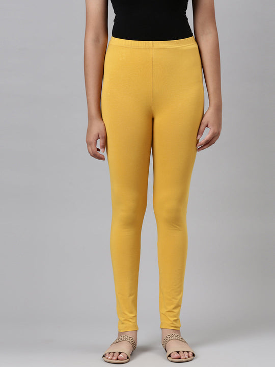 Buy Yellow Leggings for Girls by DeMoza Online | Ajio.com