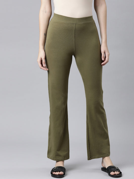 Buy Forever New Green Florence Flare Pants online