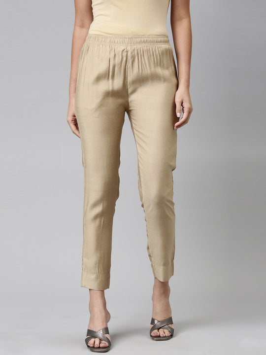 Plus Cream High Shine Satin Wide Leg Trousers  PrettyLittleThing IL