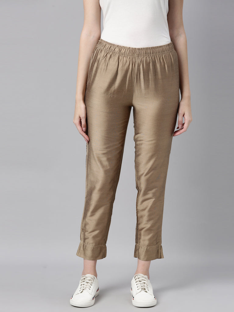 Aurelia Pants  Buy Aurelia Silver Solid Trousers Online  Nykaa Fashion