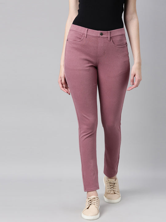 Buy Light Pink Jeans & Jeggings for Women by GO COLORS Online