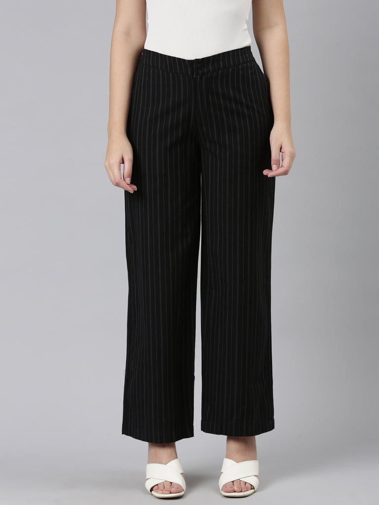 Buy Black Trousers  Pants for Women by WUXI Online  Ajiocom
