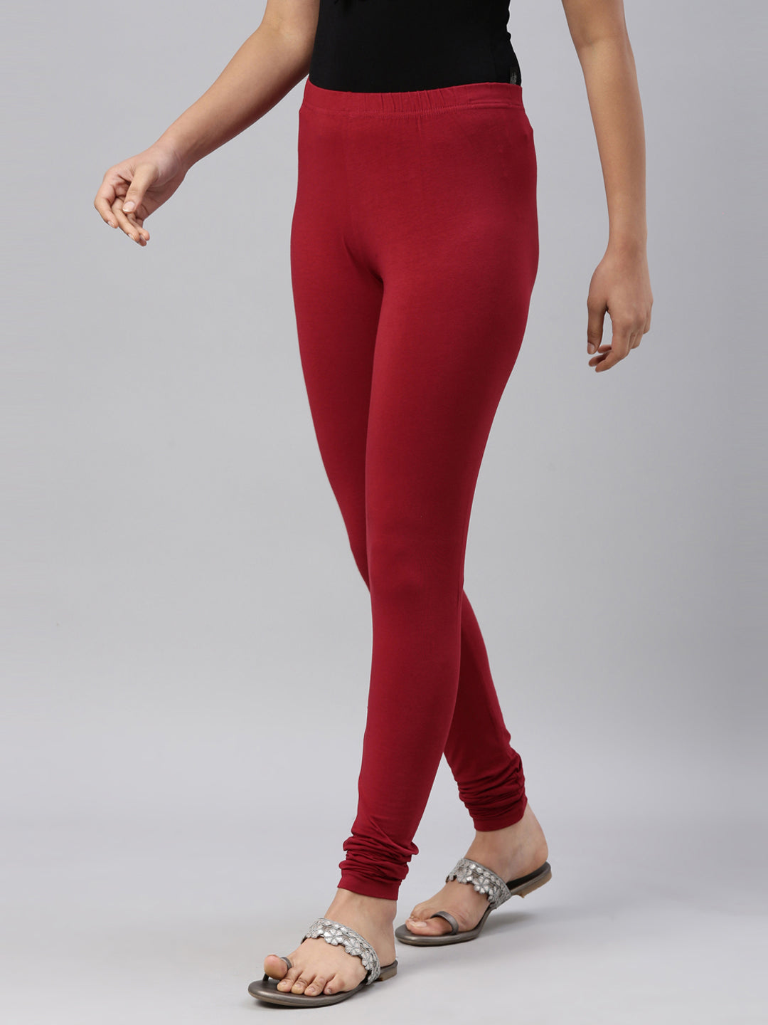 High Waist Maroon Ladies Leggings With Net Pattern, Slim Fit at Rs 266 in  Sangrur