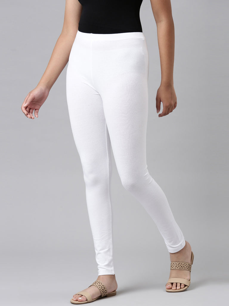 Buy KEX White Green Solid Cotton Ankle Length Legging Combo Legging Combo Girls  Legging Combo Ankle Legging Combo Online at Best Prices in India - JioMart.