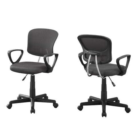 21.5" x 23" x 33" Grey Foam Metal Polypropylene Polyester Office Chair Office Chairs homeroots office 