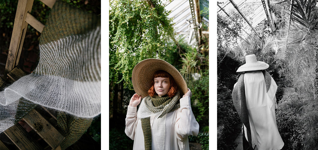 Three more images of the Seamist shawl.