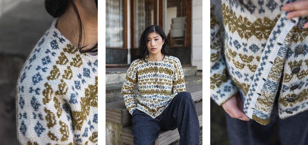 Three more images of the Sørensdatter cardigan and its details.
