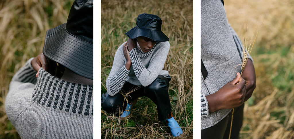 Three more images of the Breukelen sweater and its details.