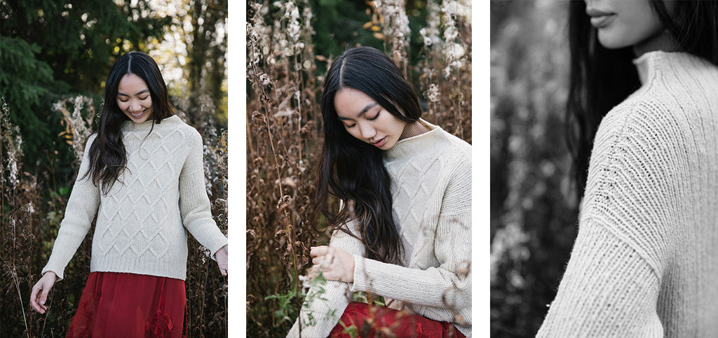 Three more images of the Dyyni sweater.