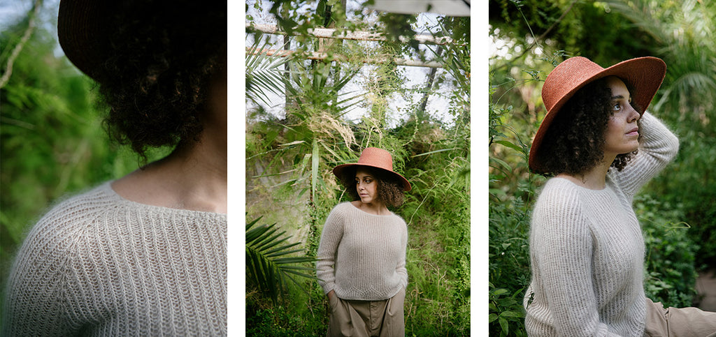 Three more images of the Keseran Pasaran sweater and its details.