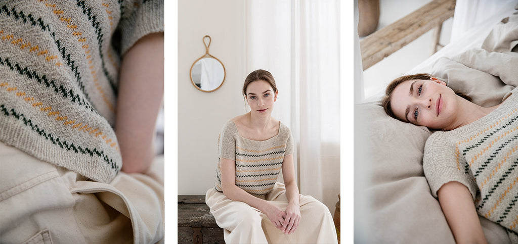 Three more images of the Lito sweater and its details.