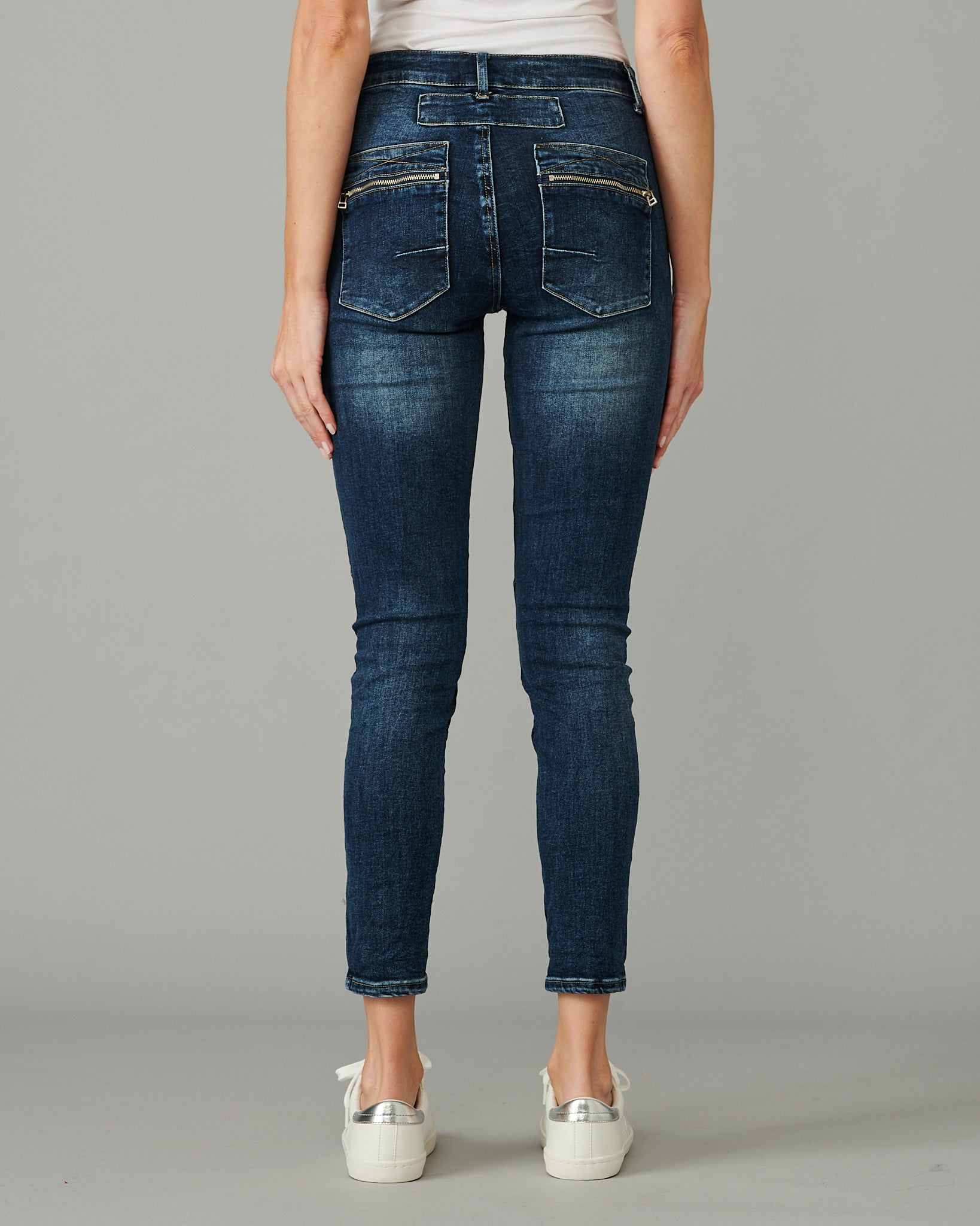 Stretchy Denim Biker Jeans Miss Sugar