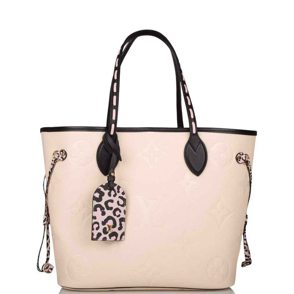 LOUIS VUITTON Neverfull MM Wild At Heart Monogram Giant Tote Bag Creme