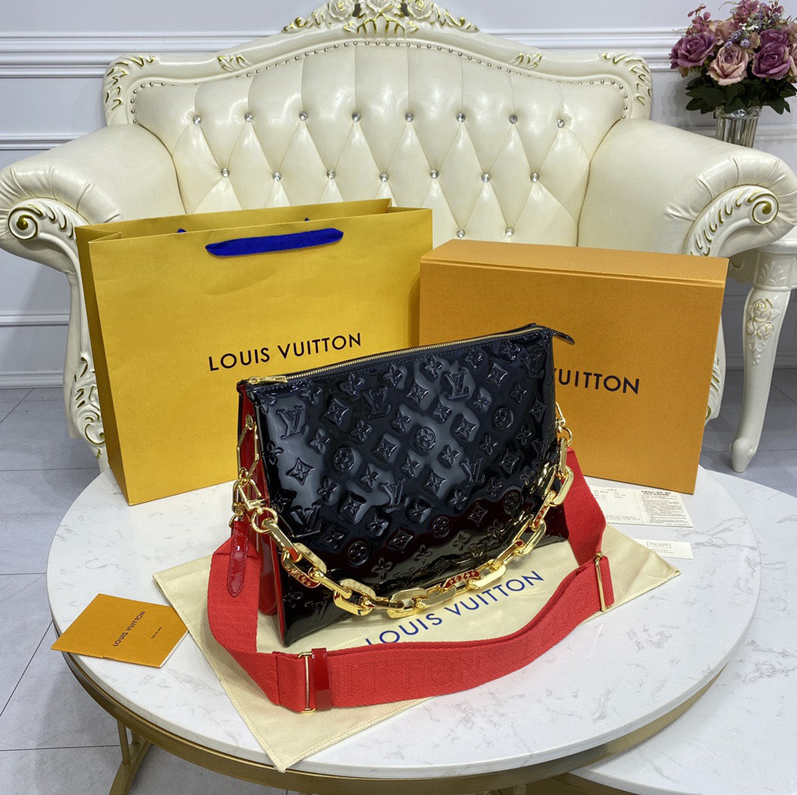 Louis Vuitton Black Monogram Puffy Lambskin Coussin MM, myGemma, NZ