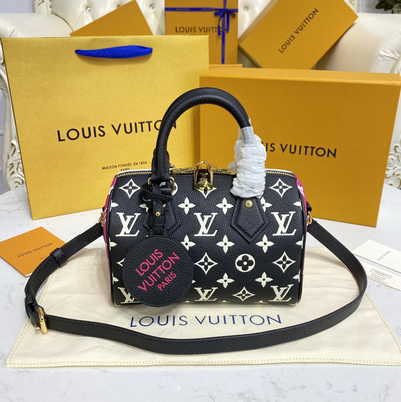 Louis Vuitton Speedy Bandouliere 20 Black/White