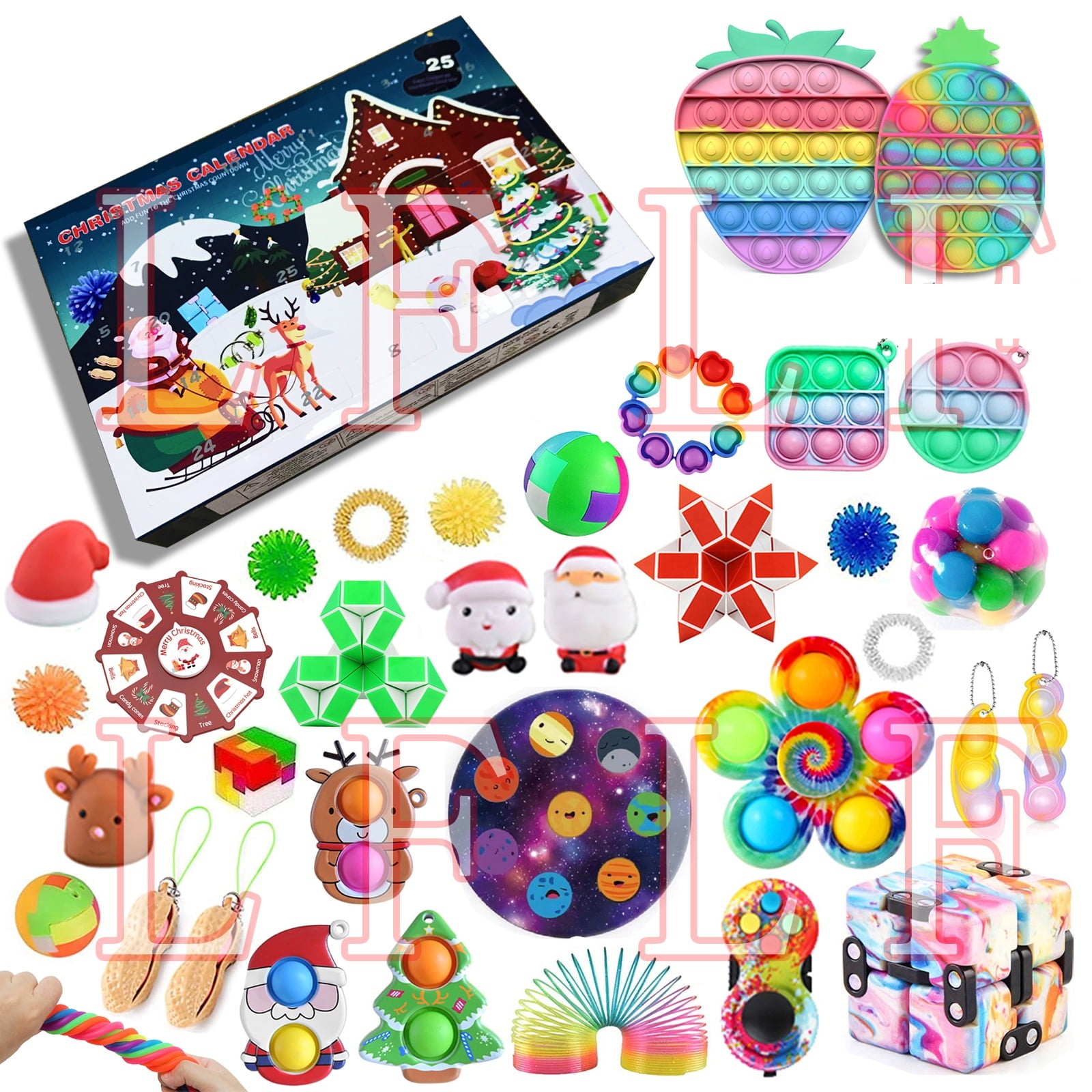 Advent Calendar 2021,Fidget Advent Calendars 2021,Advent Fidget Calendar 2021 Kids, Fidget Toy Advent Calendar Girls