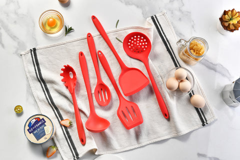 Silicone Kitchenware Cooking Utensils Set Heat Resistant Kitchen Non-Stick Cooking  Utensils Baking Tools With Storage Box Tools