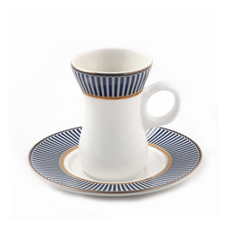 Porceletta Ivory Belly Tea Cup & saucer Set D07 - Al Makaan Store