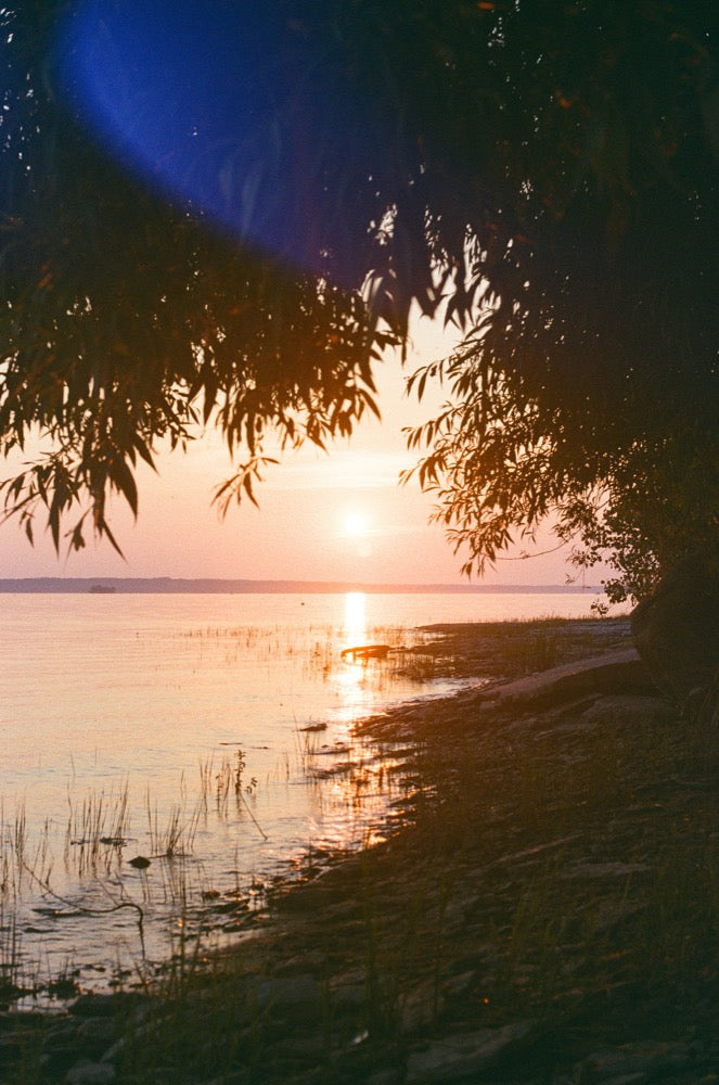 Sunset on the lake to represent the calming effects of ashwagandha on anxiety