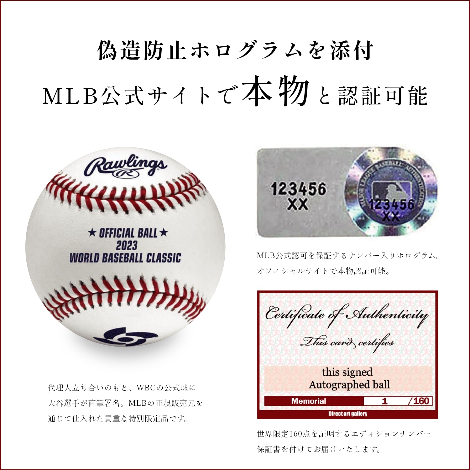 大谷翔平 日本ハム 2018春 名護キャンプ 直書 サイン Auto WBC-