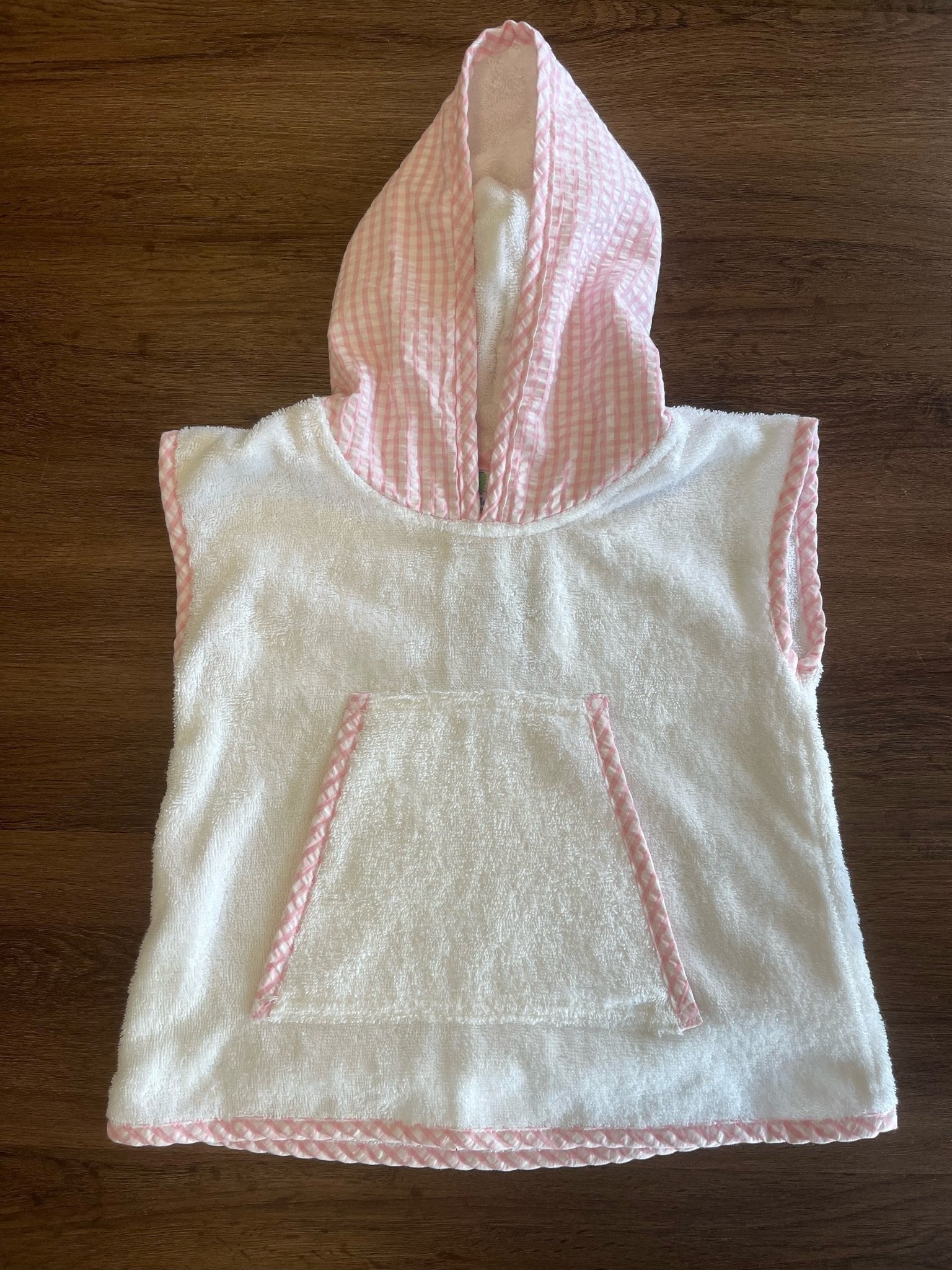 Pink Checkered Hooded Towel
