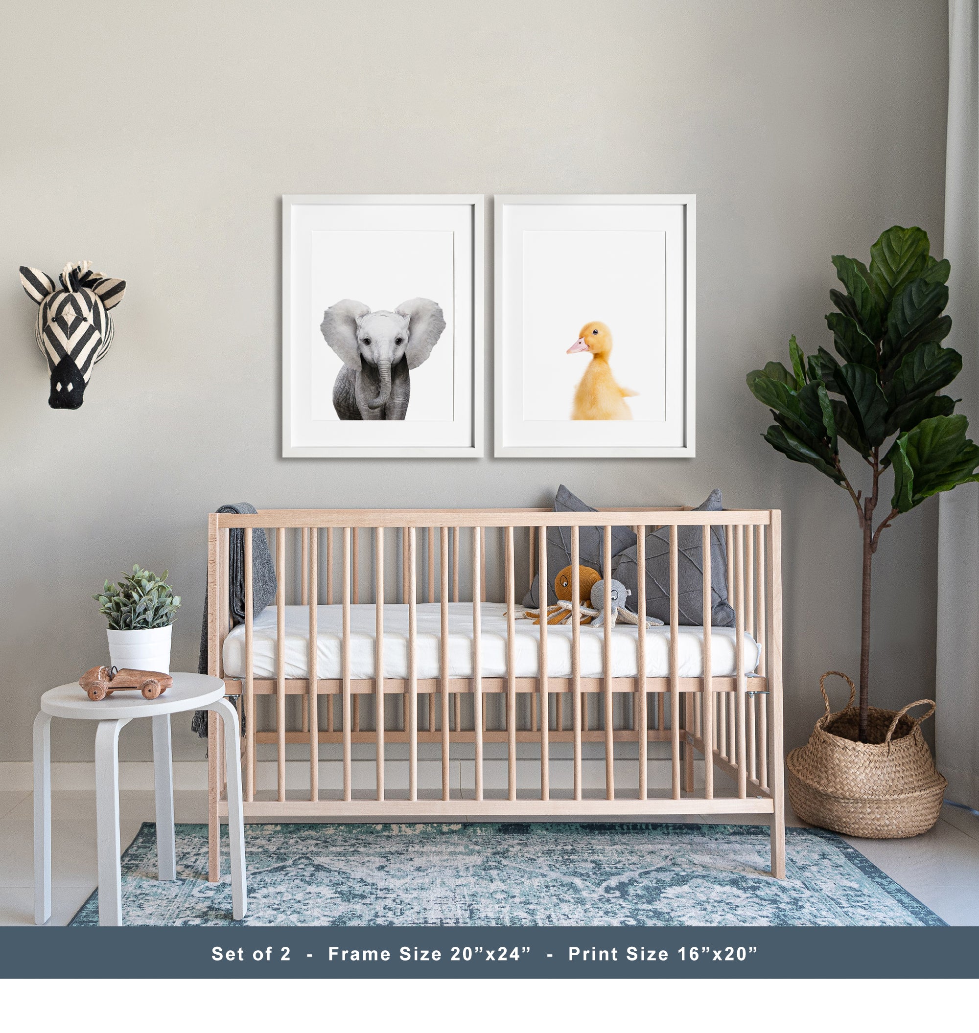 how to frame baby animal prints
