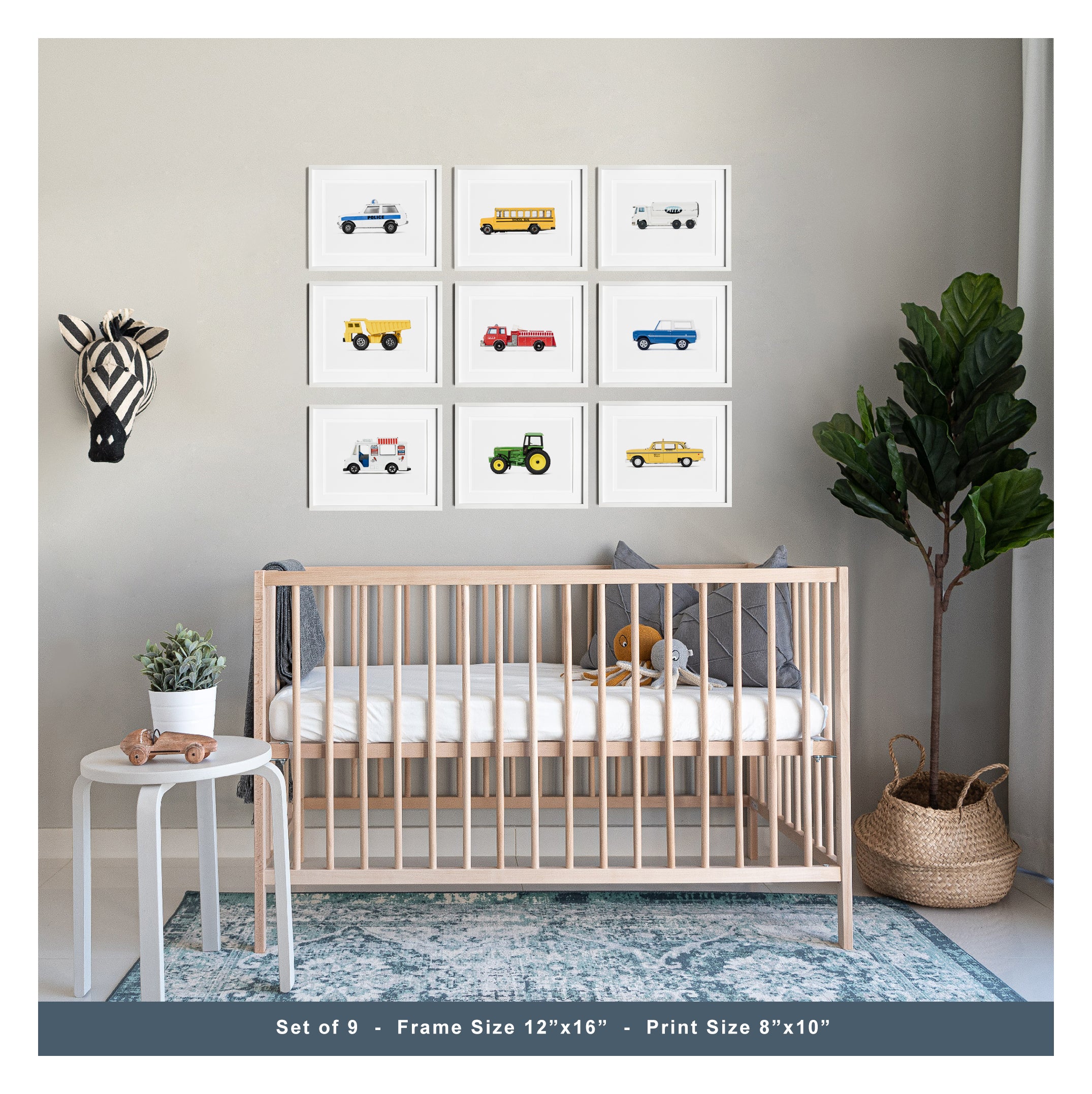 how to frame car art prints - size guide