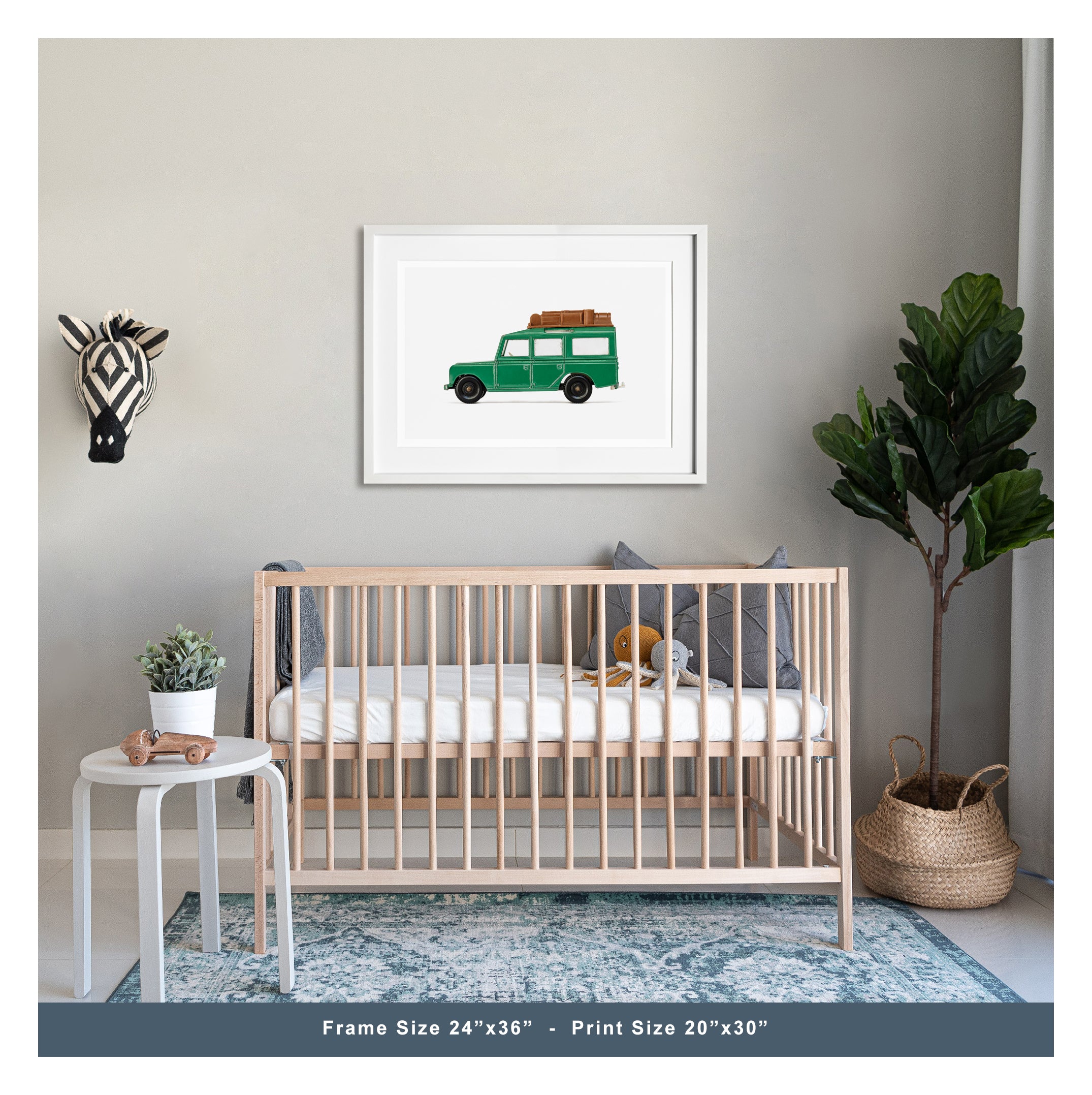 how to frame car art prints - size guide